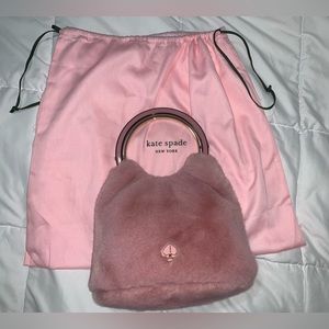 Kate Spade pink fuzzy bag